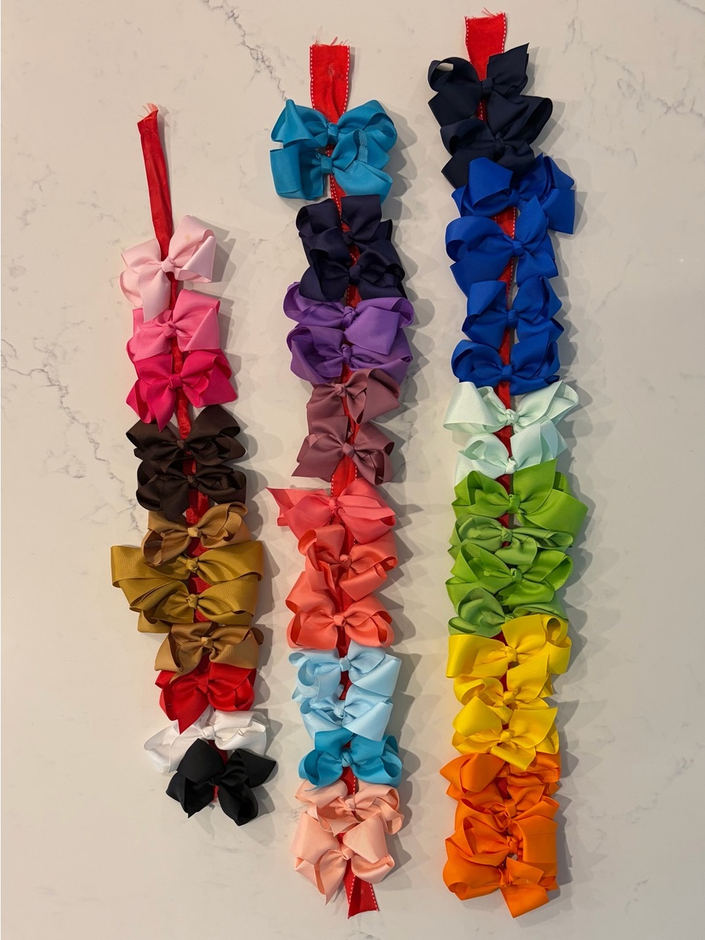 Assorted Kids Hair Bow Set - Multicolor Ribbon Bows